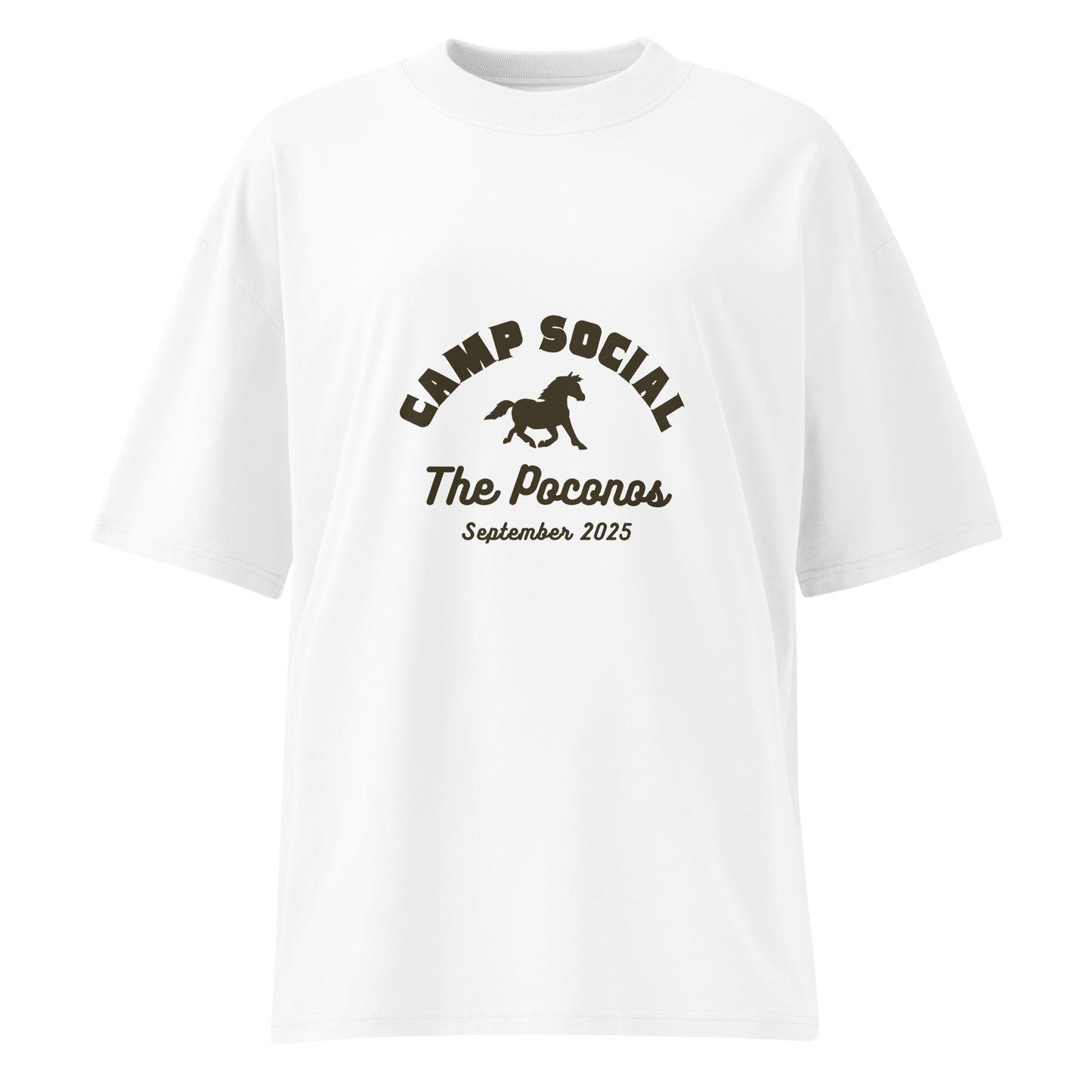 Unisex organic oversized high neck t-shirt