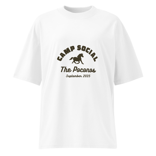 Unisex organic oversized high neck t-shirt