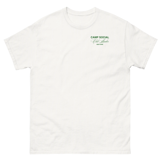 'Camp Friend' Tee - White/Green
